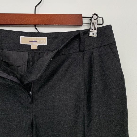 MICHAEL Michael Kors Pants Gray Wool Blend Slim Skinny Trousers - Picture 5 of 9